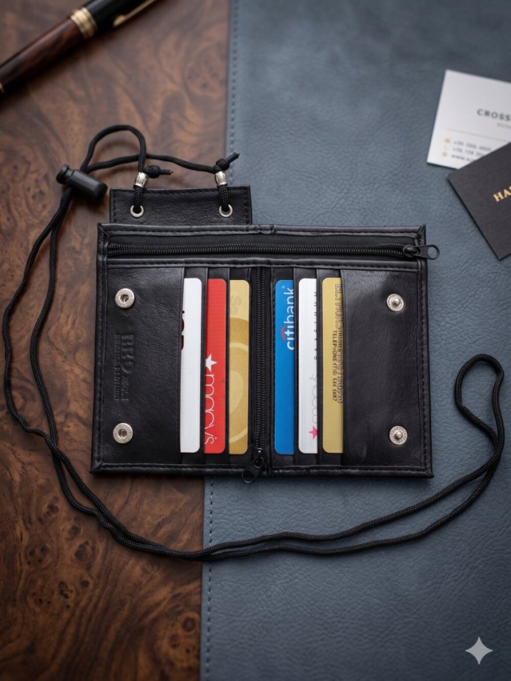 Genuine Leather Bifold ID Holder